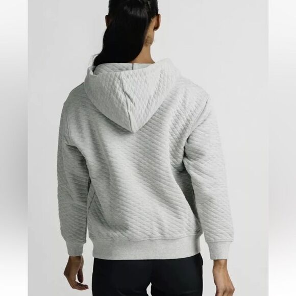ZYIA ACTIVE Quilted Gray Diamond Hoodie - Picture 3 of 10
